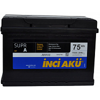 Аккумулятор Inci Aku SuprA 6СТ - 75 (о.п.) [д278ш175в190/700]   [L3]