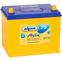 Аккумулятор АКОМ ASIA 75 А/ч обратная R+ EN 630A 260x173x225 85D26L