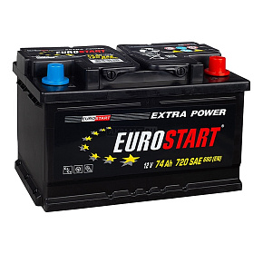 Аккумулятор EUROSTART 6CT-75 п.п. [д278ш175в195] 680A
