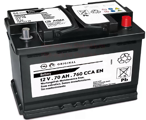 Аккумулятор GM STANDARD 70 А/ч обратная R+ EN740 А 278x175x175 95519152