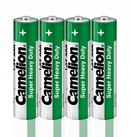 Батарейка солевая тип ААА 1,5В 4шт Camelion Super Heavy Duty R03 SR-4