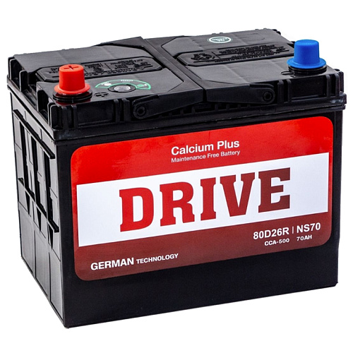 Аккумулятор Drive (80D26L) 70 (о.п) ниж.креп. [д260ш173в225/460]   [D26]