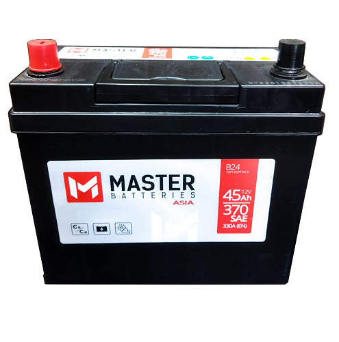 Аккумулятор Master Batteries ASIA 6СТ- 45 (п.п.) (55B24R) тонк.кл. [д238ш129в227/370SAE] [B24]