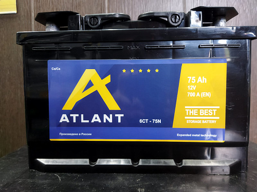Аккумулятор ATLANT 6СТ- 75 N (п.п.) [д277ш175в190/700]   [L3]
