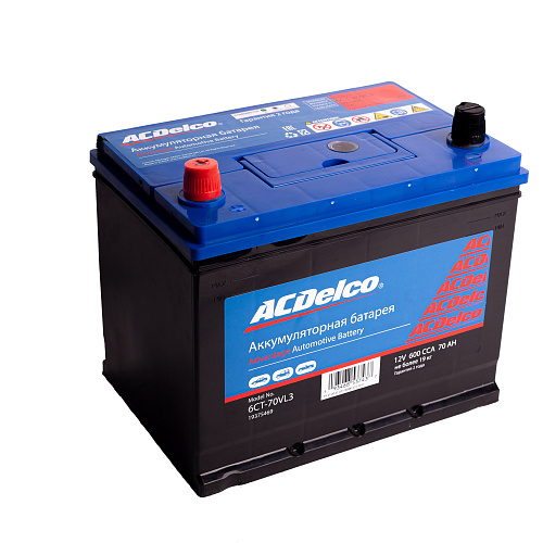 Аккумулятор ACDelco 70 а/ч Прямая L+ EN600 A 260x175x225